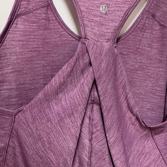 Lululemon Essential Tank Top SZ 6 Heathered Vintage Plum Womens Workout Gym Yoga - Picture 6 of 10